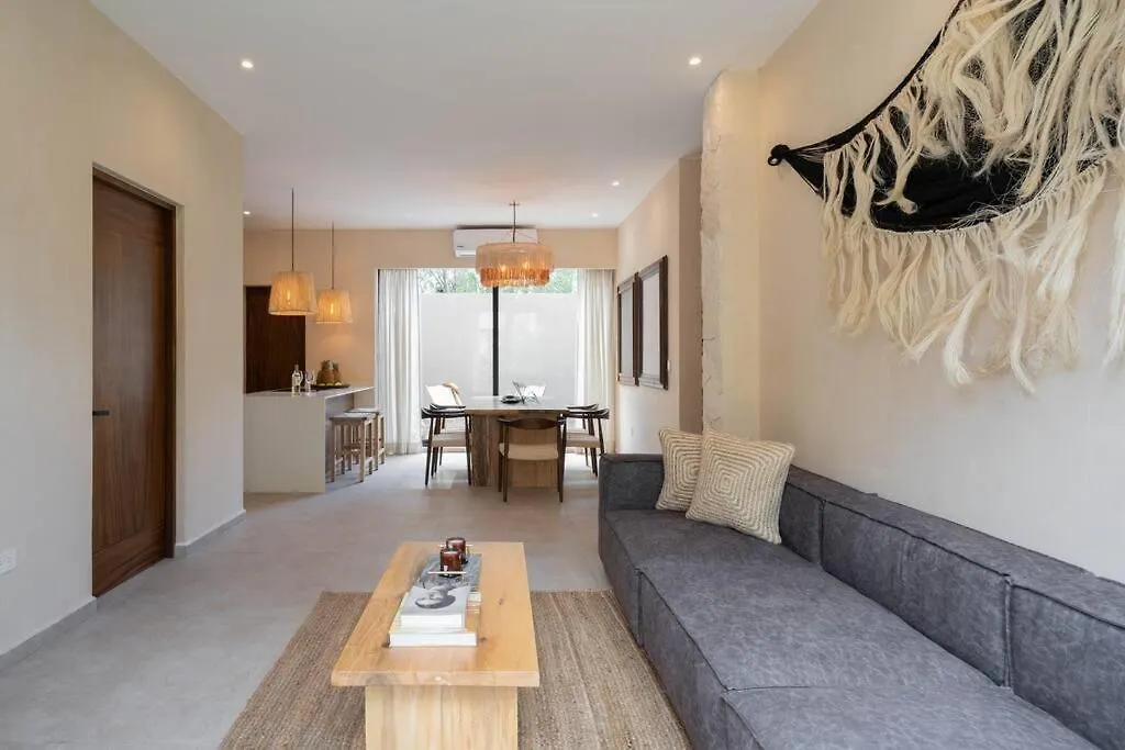 Apartmán Departamento Boho Chic, Alberca Privada , Centrico Tulum